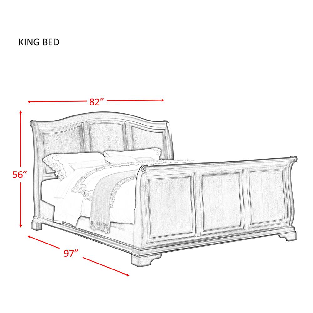 Conley Cherry King Sleigh Bed. Picture 56