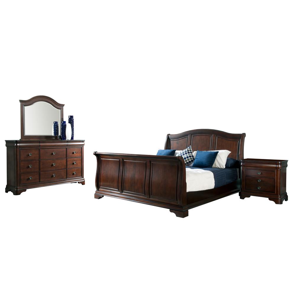 Conley Cherry King Sleigh Bed. Picture 58