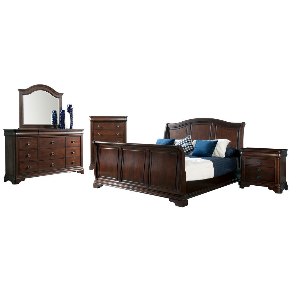 Conley Cherry King Sleigh Bed. Picture 68