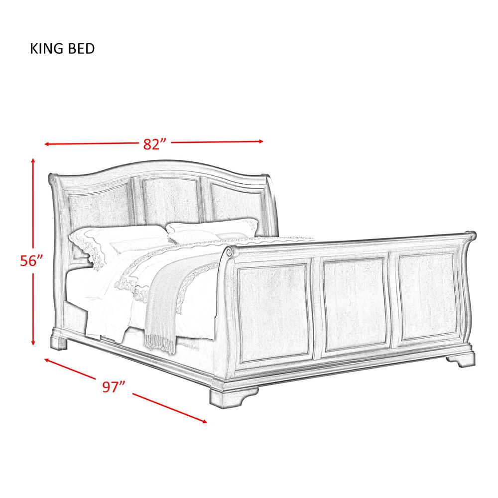 Conley Cherry King Sleigh Bed. Picture 79