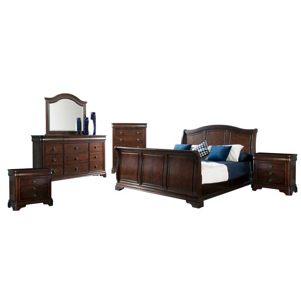 Conley Cherry King Sleigh Bed. Picture 80