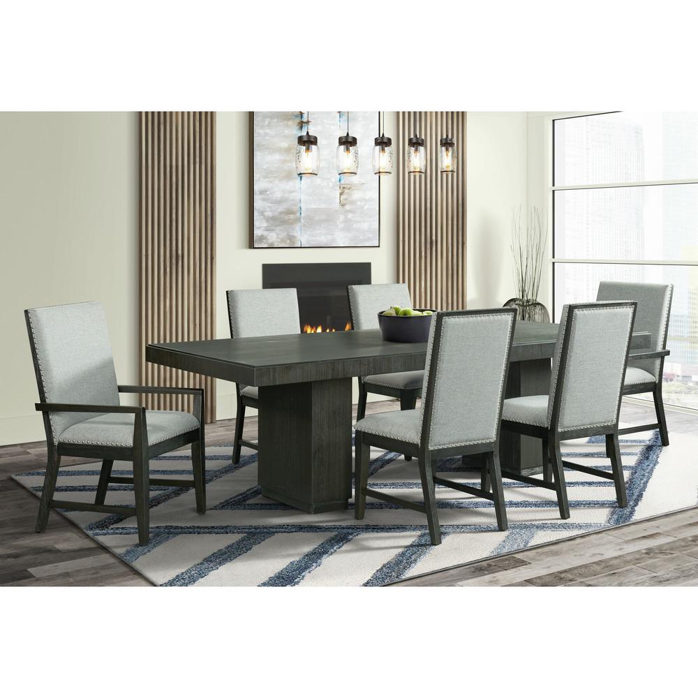 Holden Rectangular Standard Height Dining Table in Black. Picture 2