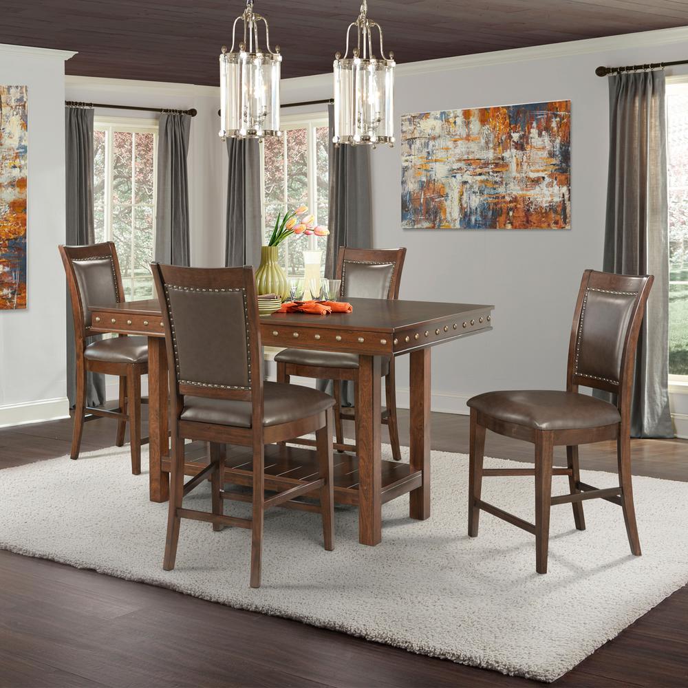 Pruitt Counter 5PC Dining Set-Table & 4 Counter Side Chairs. Picture 12