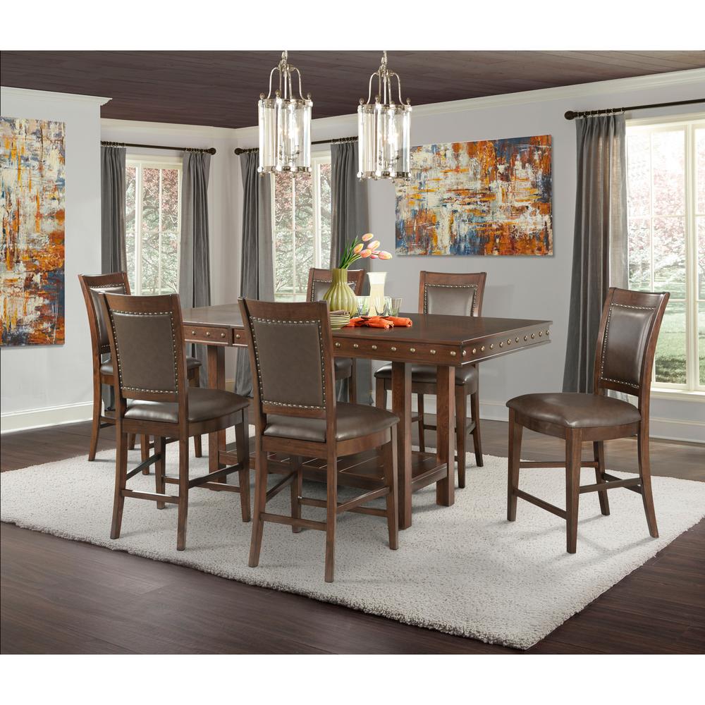 Pruitt Counter 7PC Dining Set-Table & 6 Counter Side Chairs. Picture 12