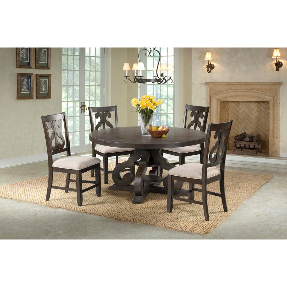Stanford Round 5PC Dining Set-Round Table & 4 Chairs. Picture 14