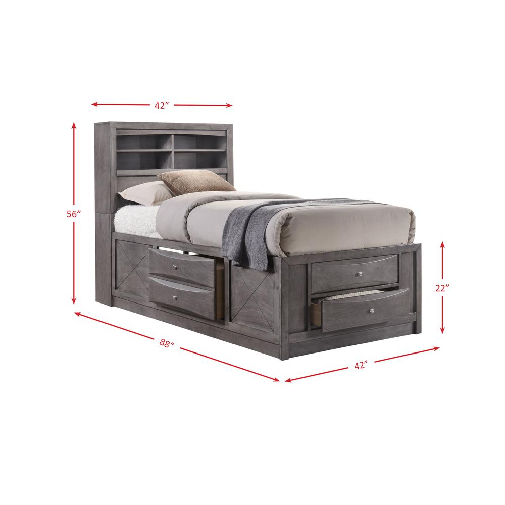 Madison Twin Storage Bed. Picture 81