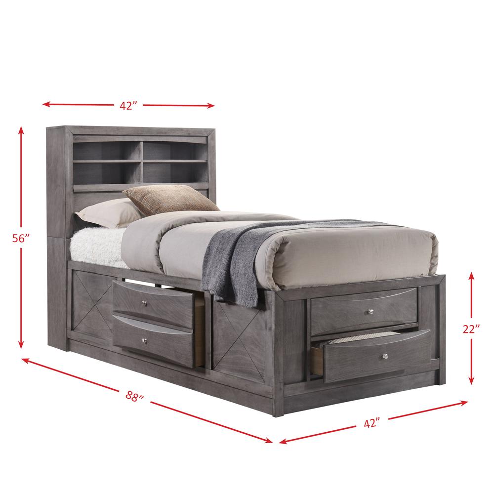 Madison Twin Storage Bed. Picture 85