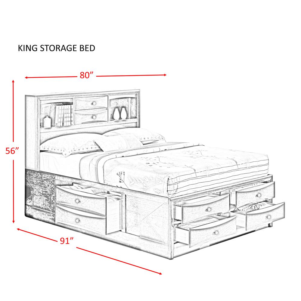 Madison King Storage Bed. Picture 6
