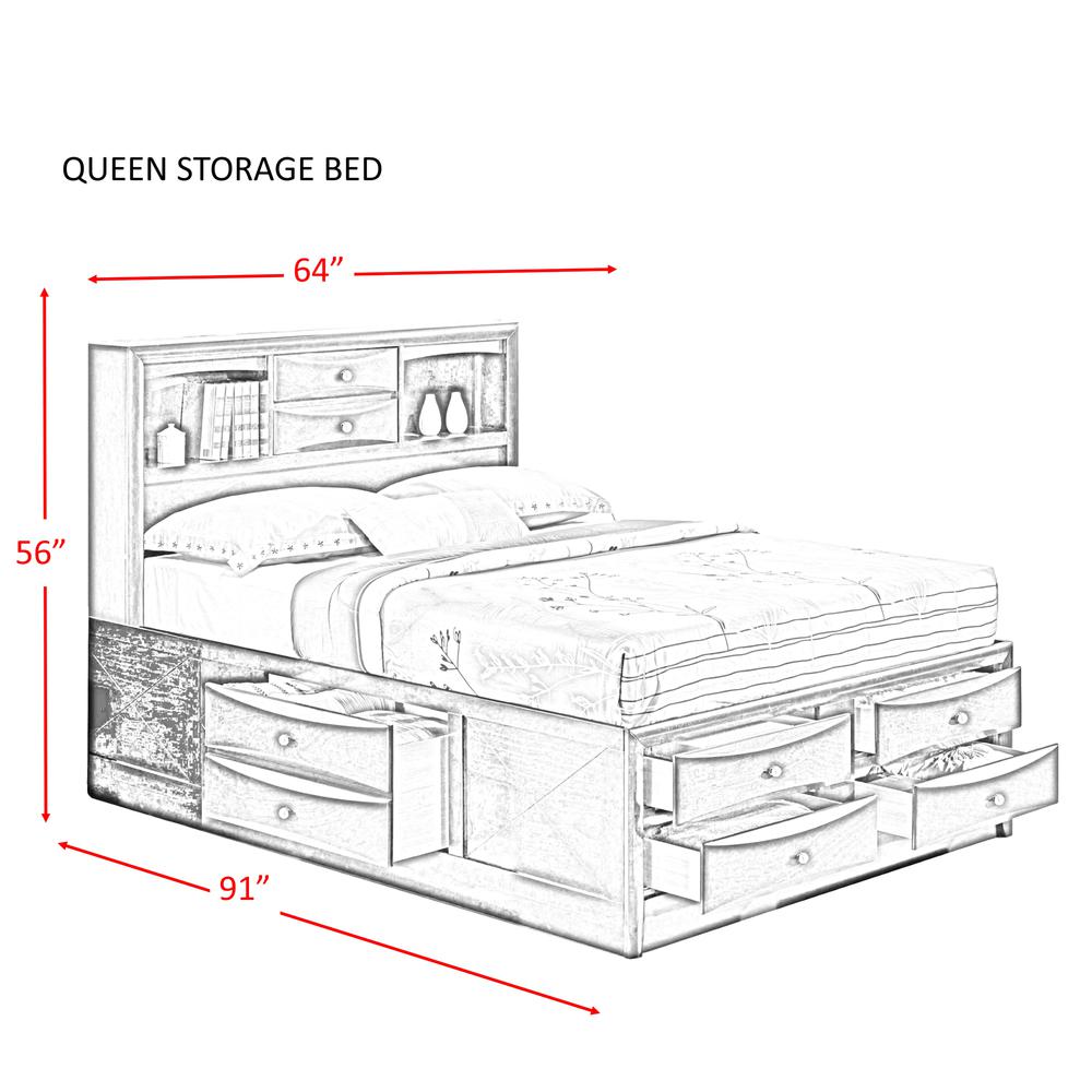 Madison Queen Storage Bed. Picture 6