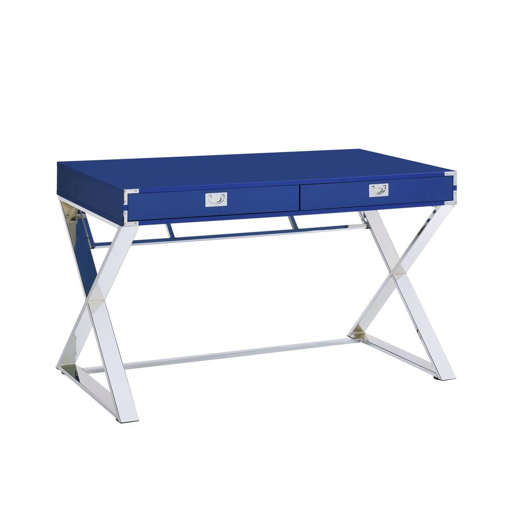 Picket House Furnishings Estelle Desk in Glossy Blue. Picture 4