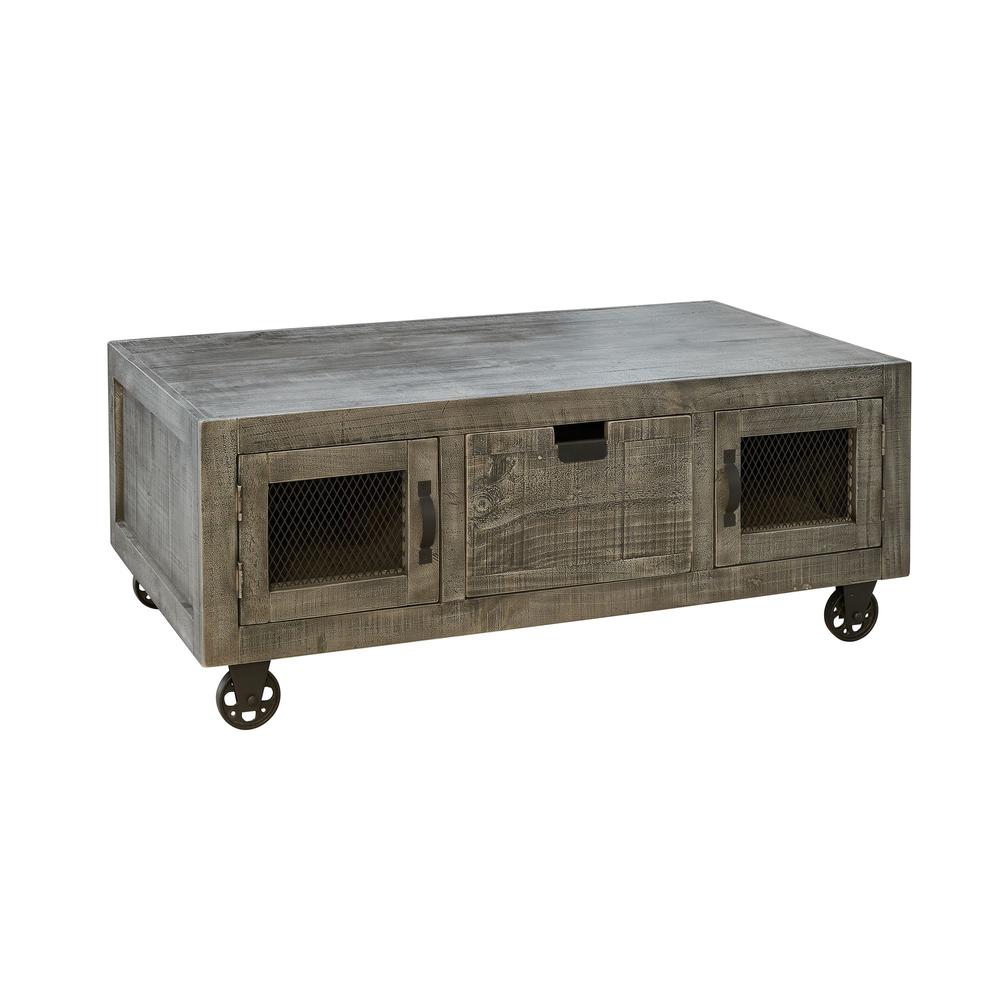 Picket House Furnishings Micah Rectangular Storage Coffee Table in Gray. Picture 3