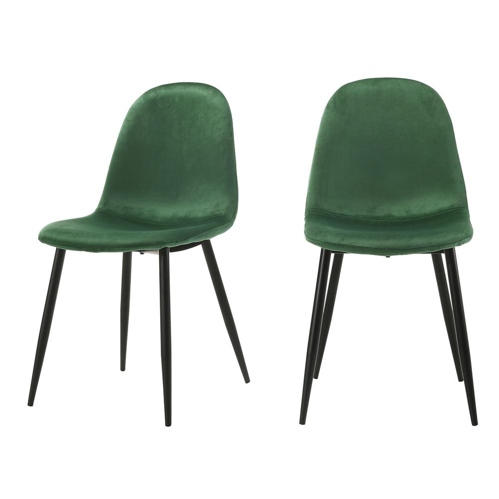 Picket House Furnishings Isla Velvet Side Chair in Emerald. Picture 2