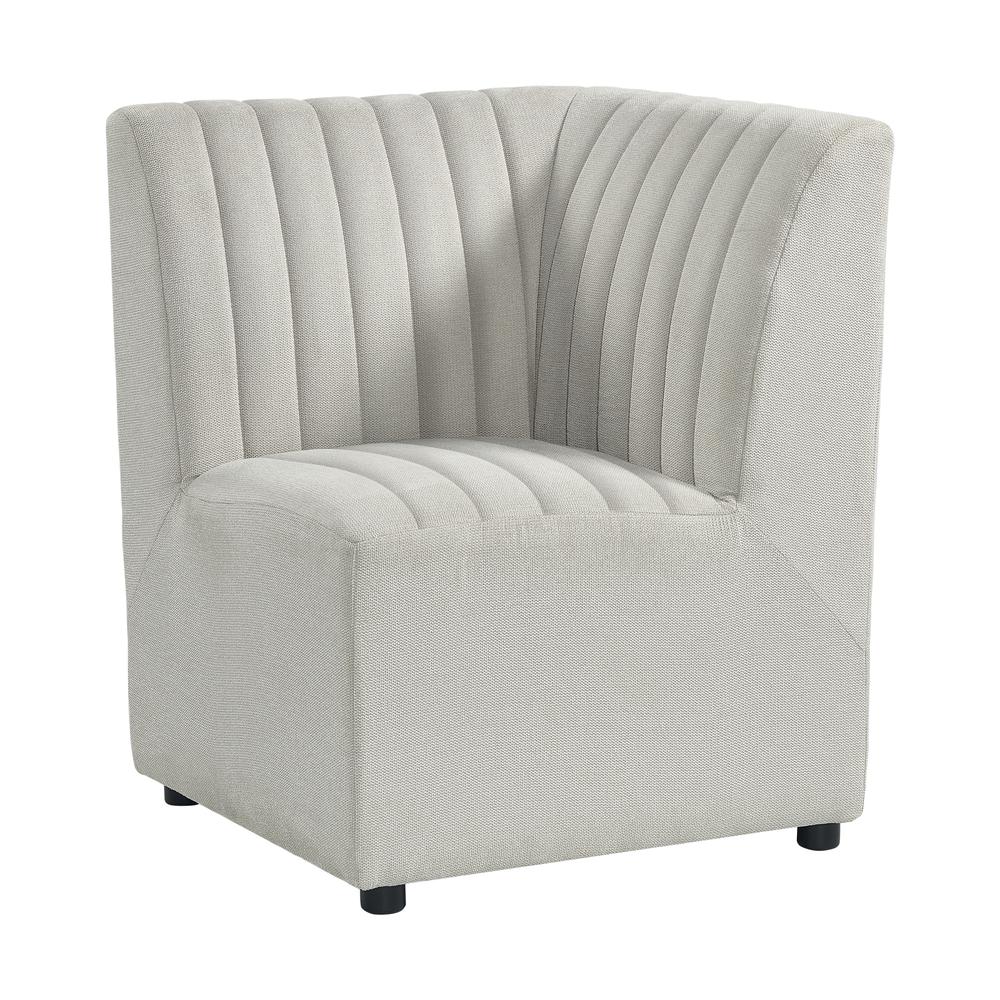 Rizzo Dining Corner Chair in Beige Linen. Picture 1