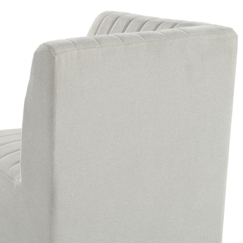 Rizzo Dining Corner Chair in Beige Linen. Picture 4