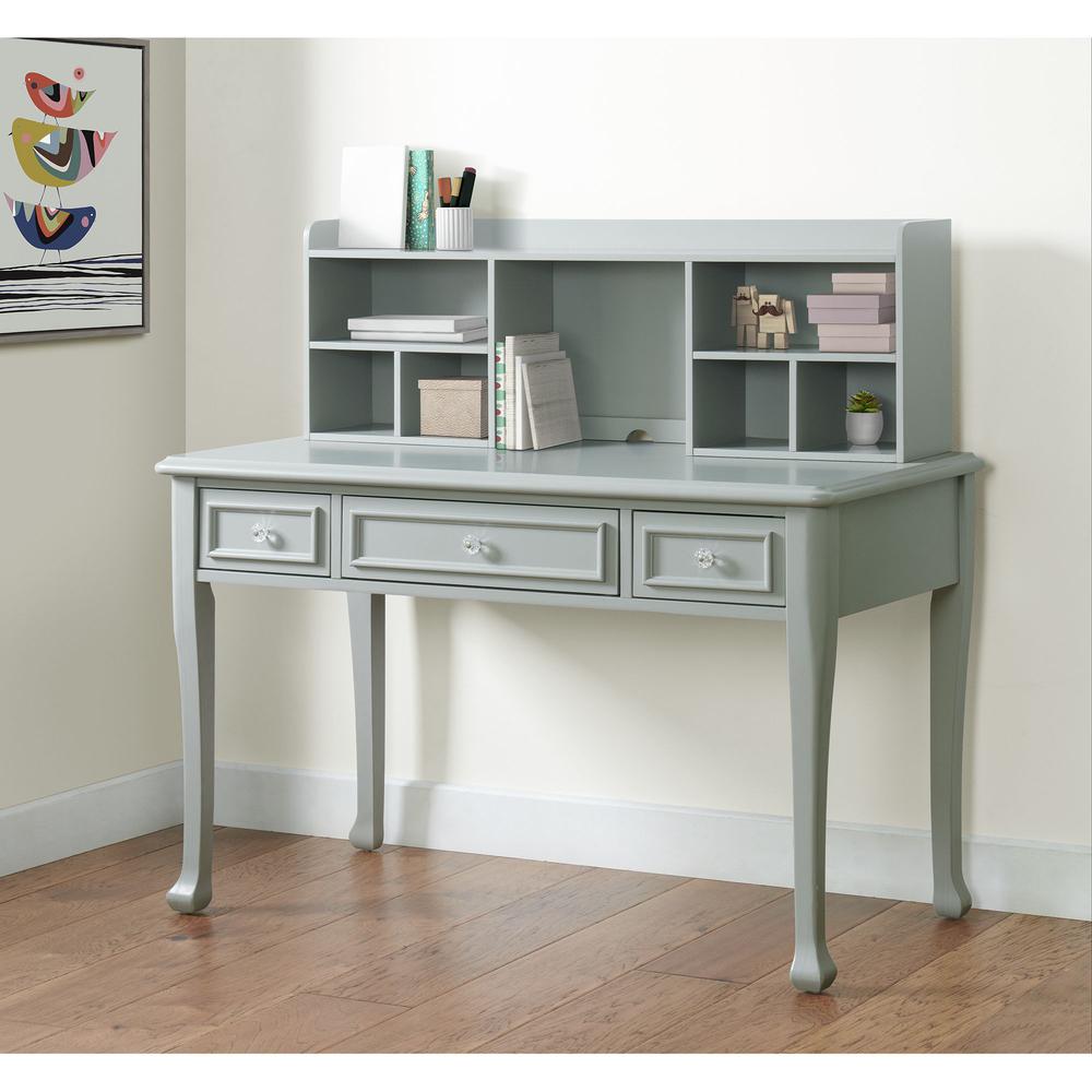 Picket House Furnishings Jenna Desk with Hutch in Grey. Picture 2
