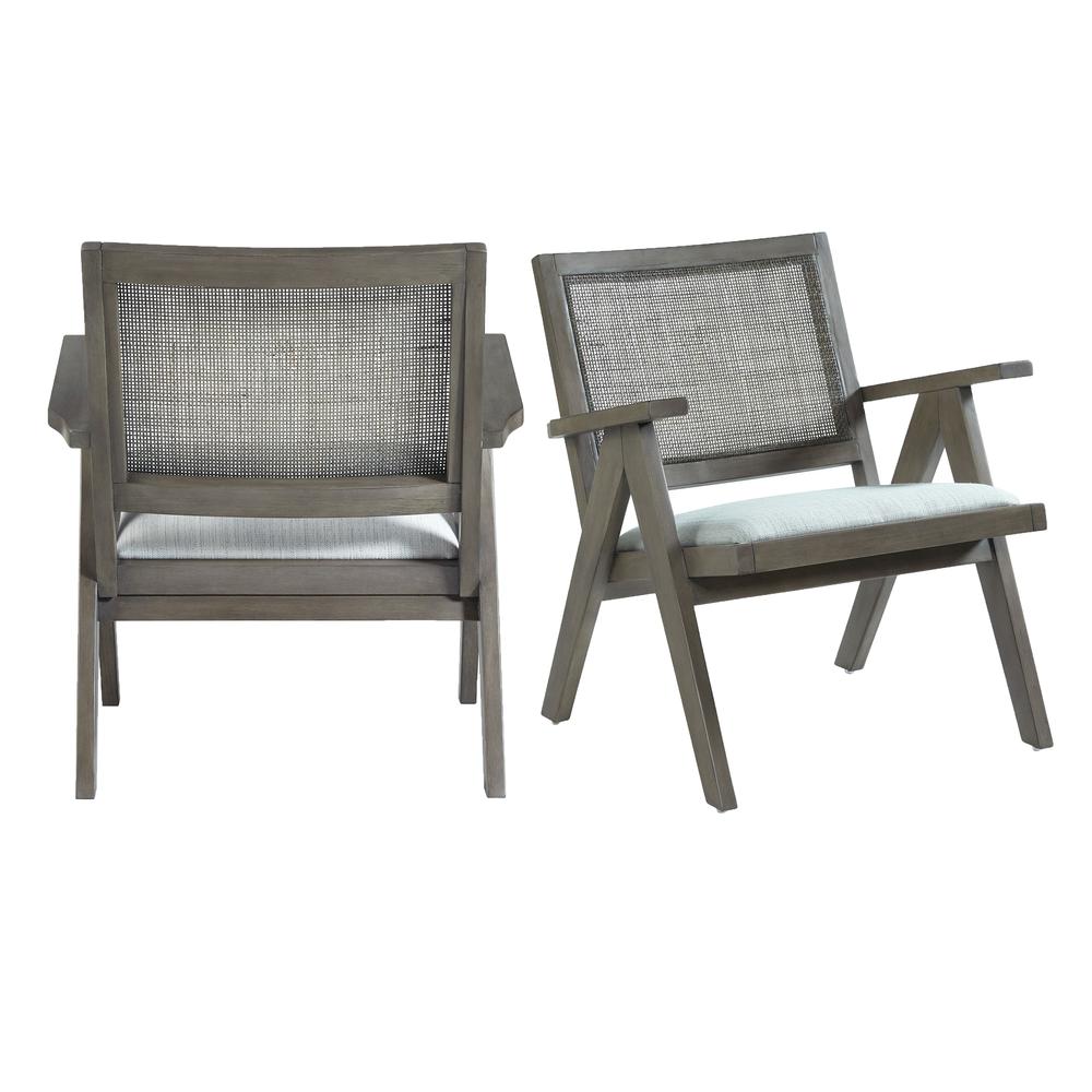 Picket House Furnishings Chaucer Lounge Chair in Grey. Picture 3