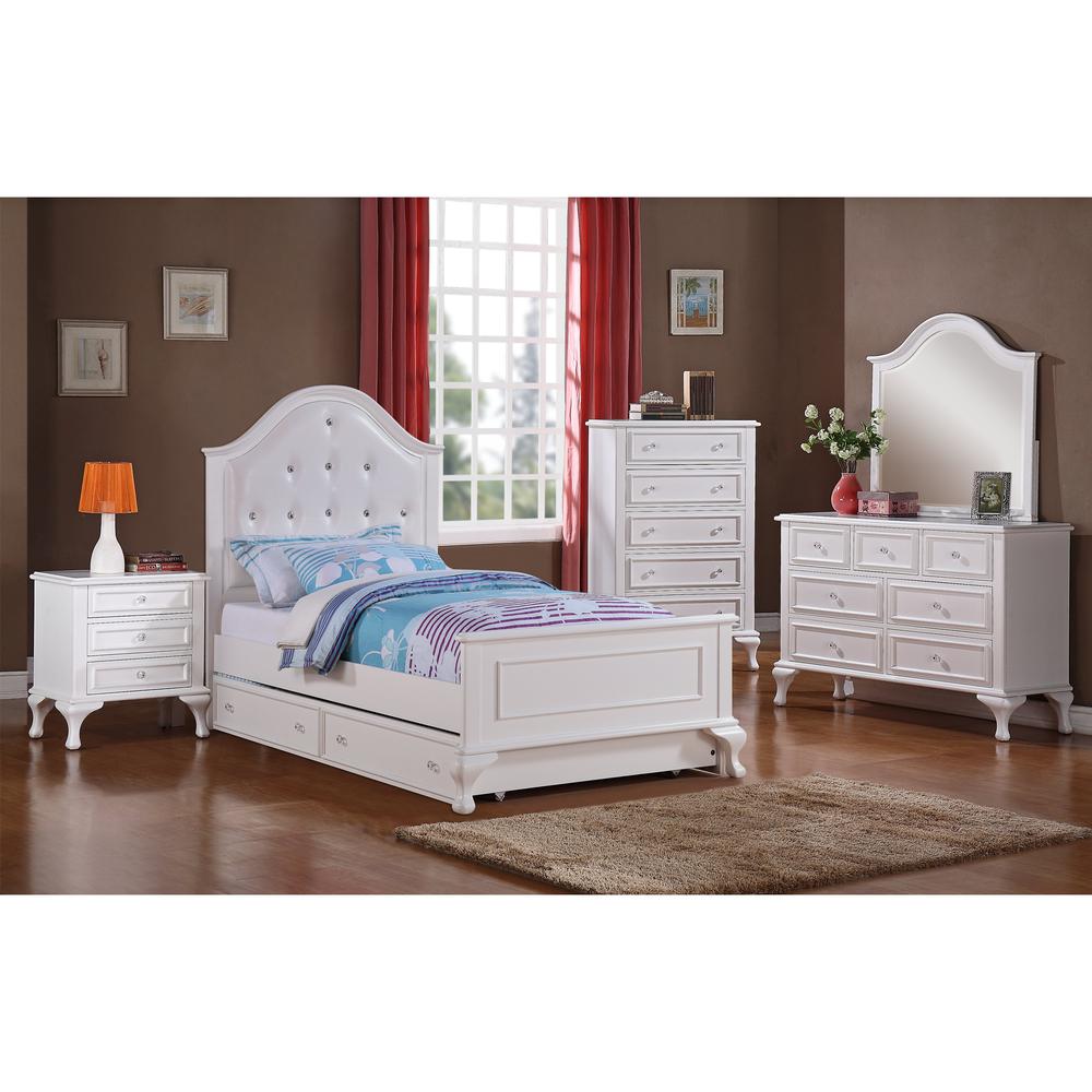 Jenna Twin Panel w/ Trundle 4PC Bedroom Set. Picture 15