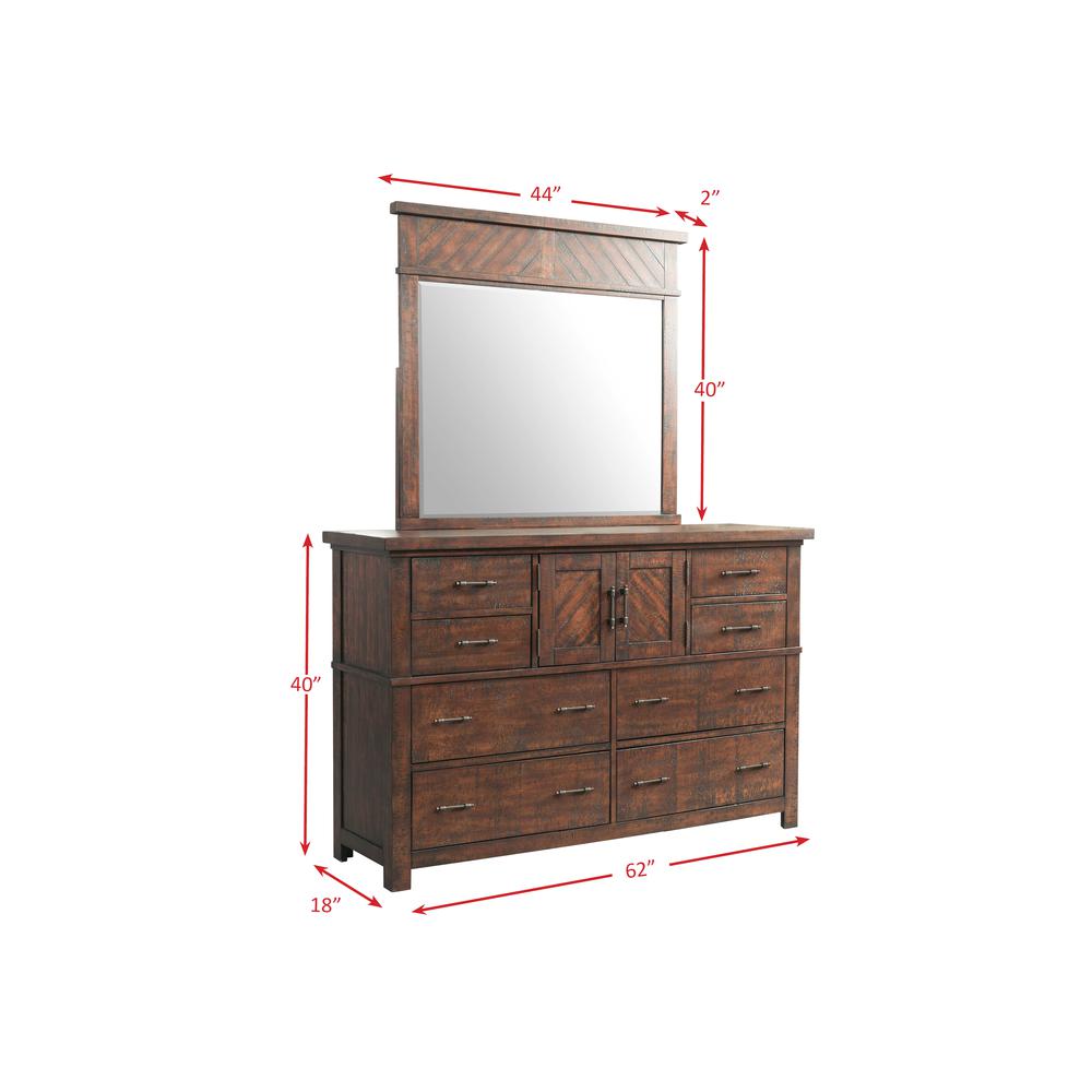 Dex Dresser & Mirror Set. Picture 7