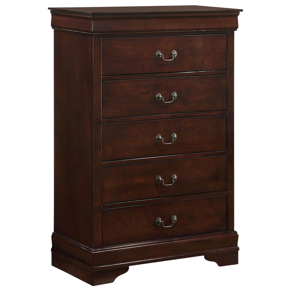 Picket House Furnishings Ellington 5-Drawer Chest in Cherry. Picture 3