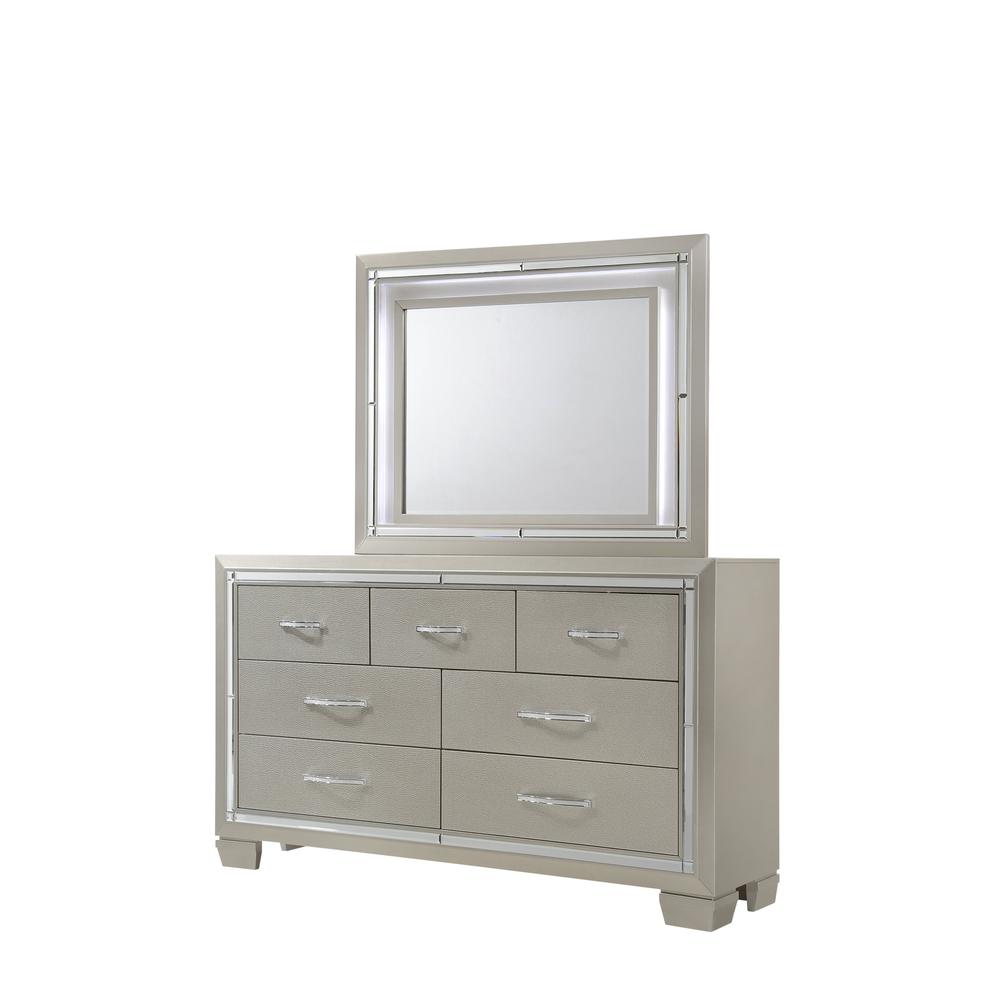 Glamour Dresser & Mirror Set. Picture 1