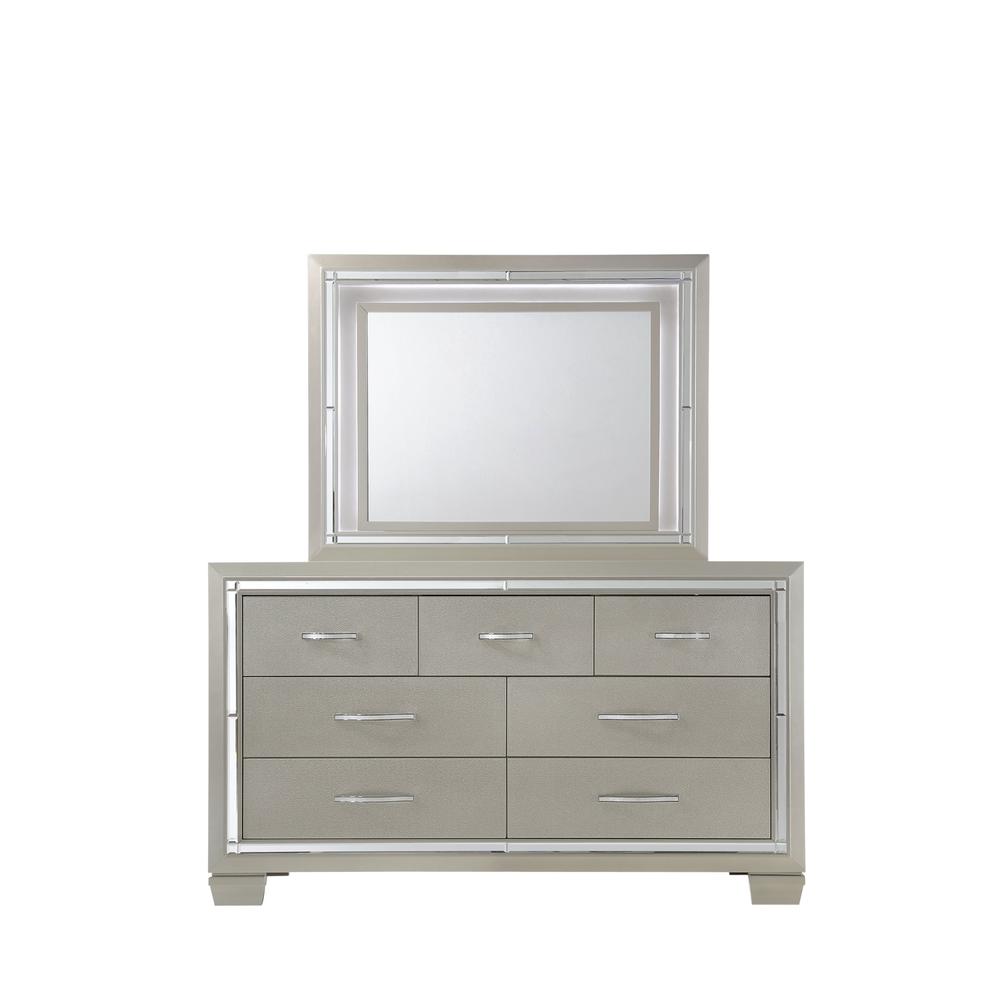Glamour Dresser & Mirror Set. Picture 3