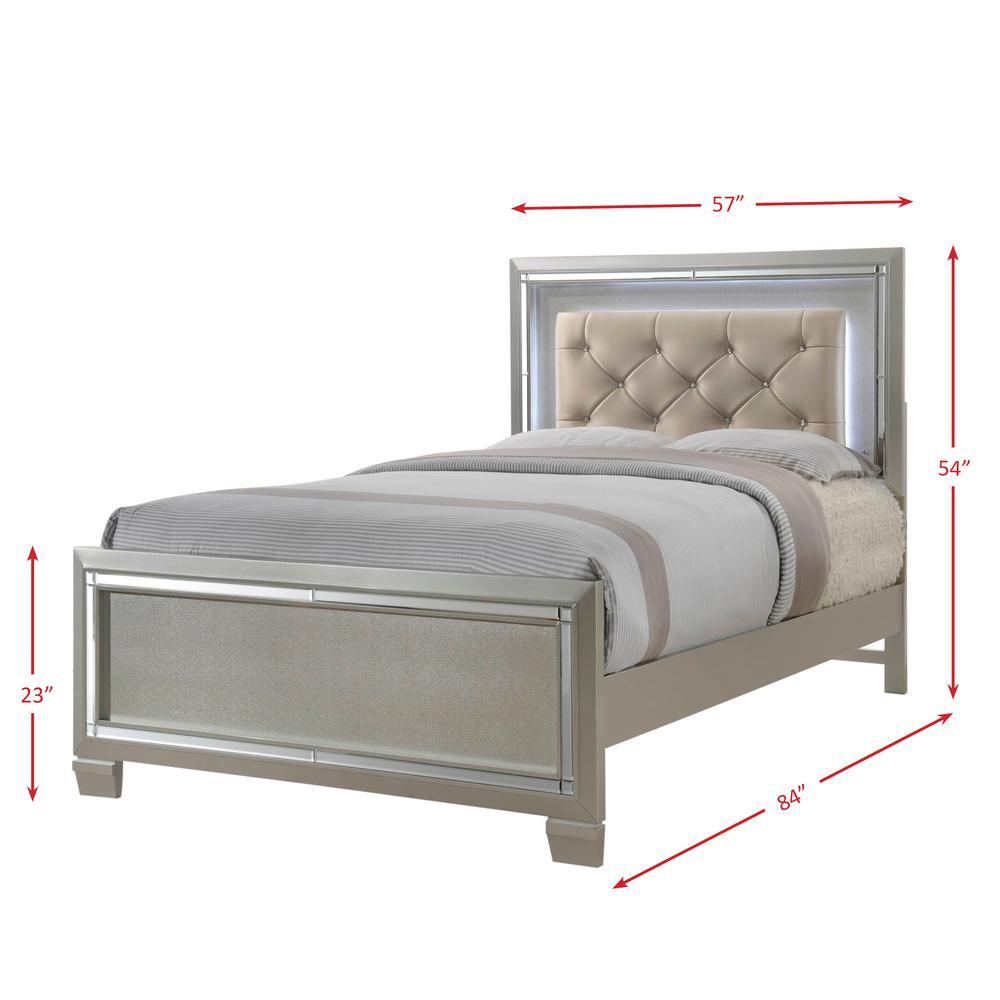 Glamour Youth Full Platform Bed. Picture 166