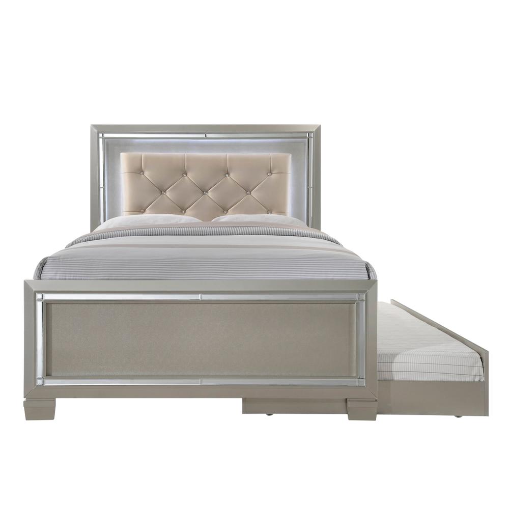 Glamour Youth Full Platform Bed w/ Trundle. Picture 159