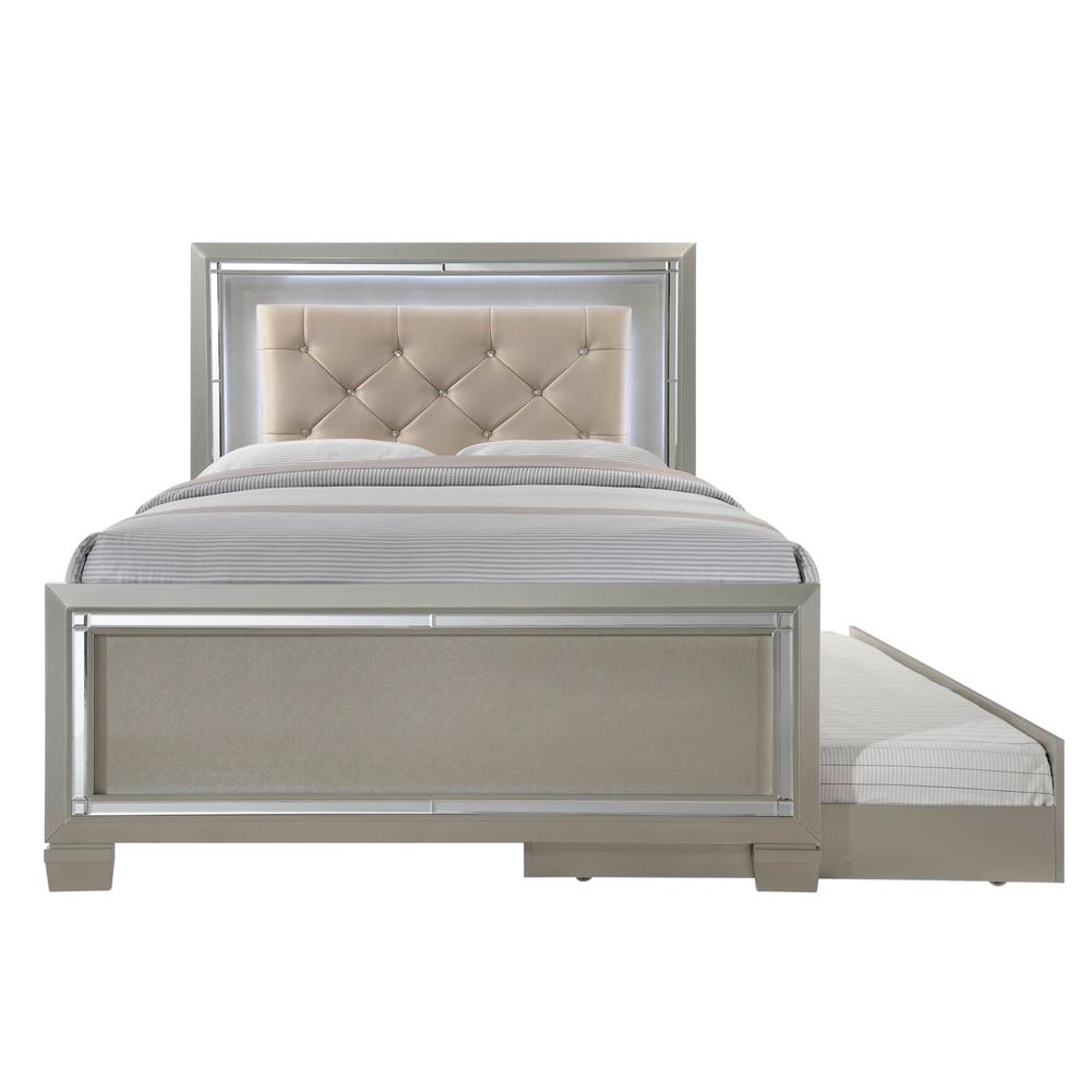 Glamour Youth Full Platform Bed w/ Trundle. Picture 72