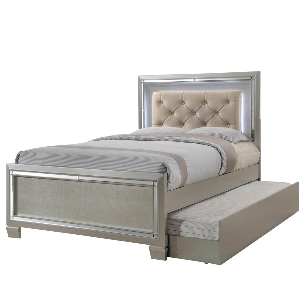 Glamour Youth Full Platform Bed w/ Trundle. Picture 86