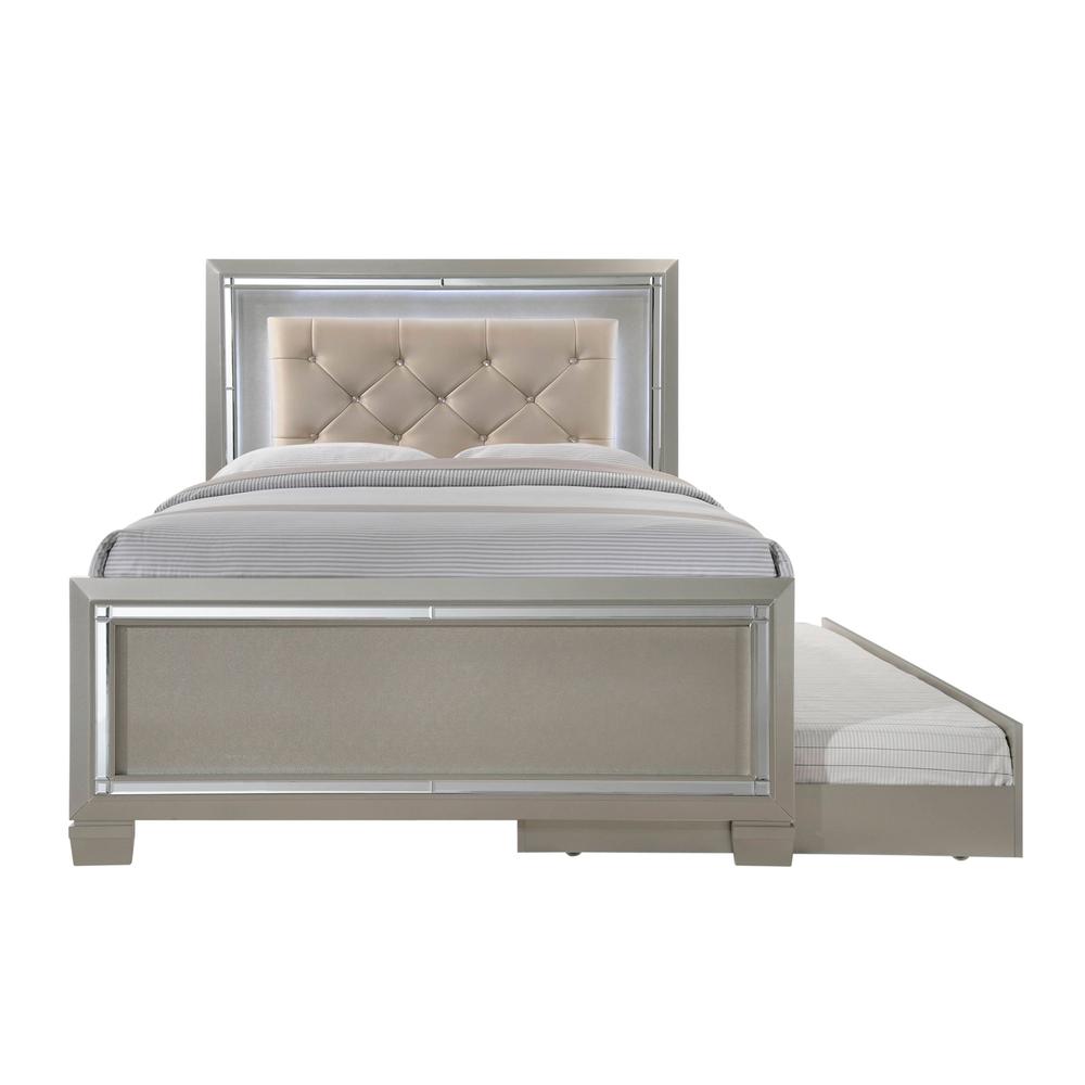 Glamour Youth Full Platform Bed w/ Trundle. Picture 95