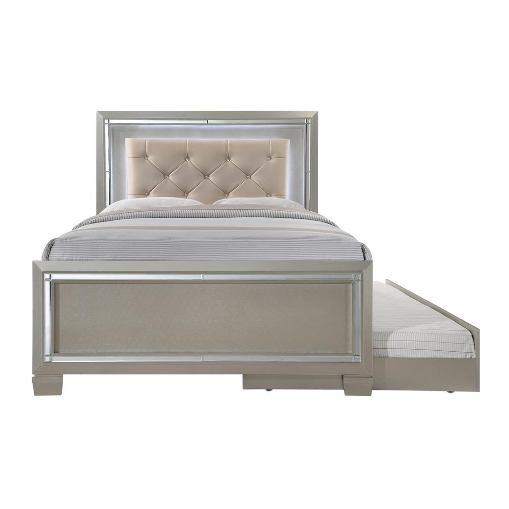 Glamour Youth Full Platform Bed w/ Trundle. Picture 58