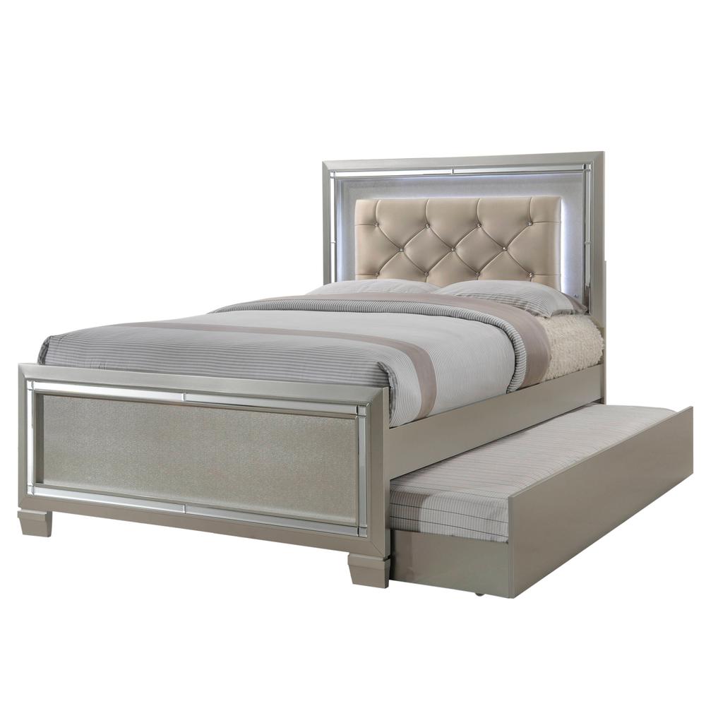 Glamour Youth Full Platform Bed w/ Trundle. Picture 160