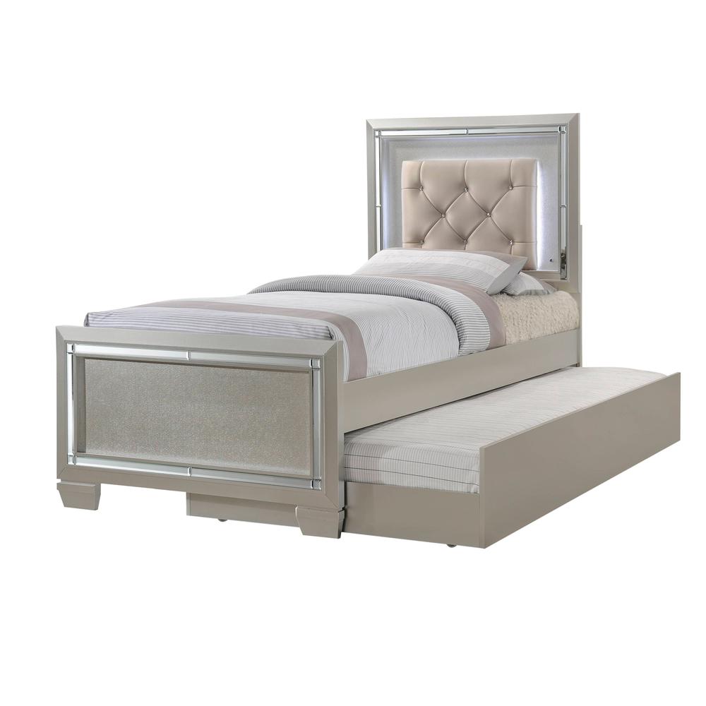 Glamour Youth Twin Platform Bed w/ Trundle. Picture 17