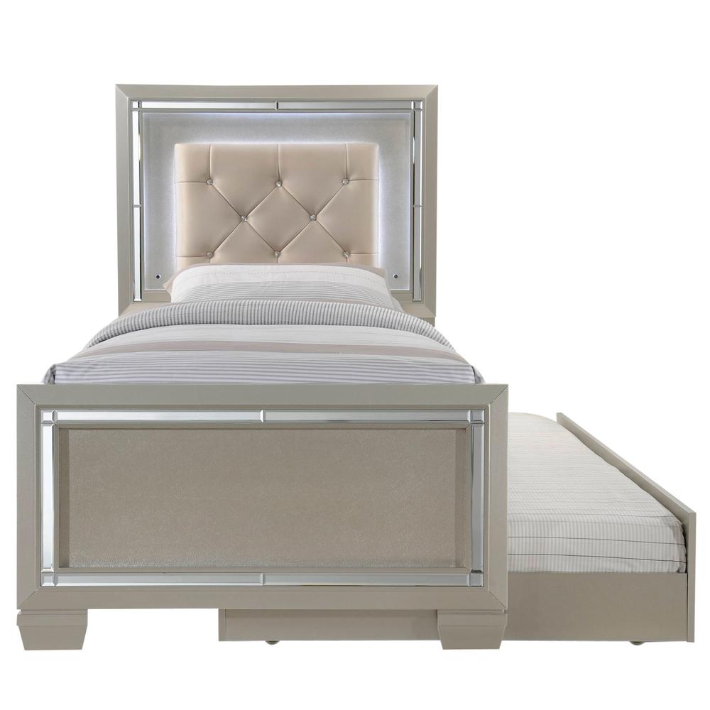 Glamour Youth Twin Platform Bed w/ Trundle. Picture 95