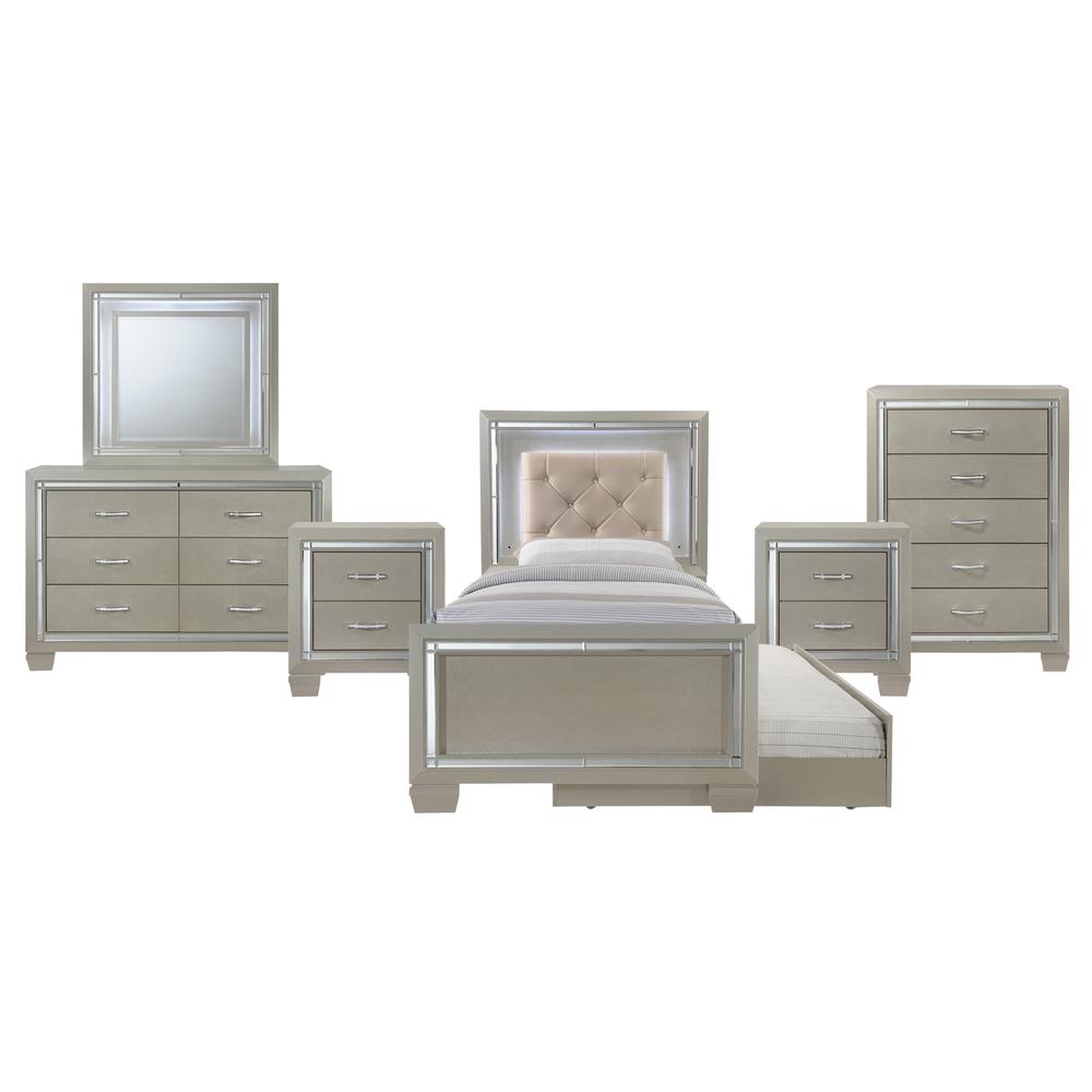 Glamour Youth Twin Platform Bed w/ Trundle. Picture 108