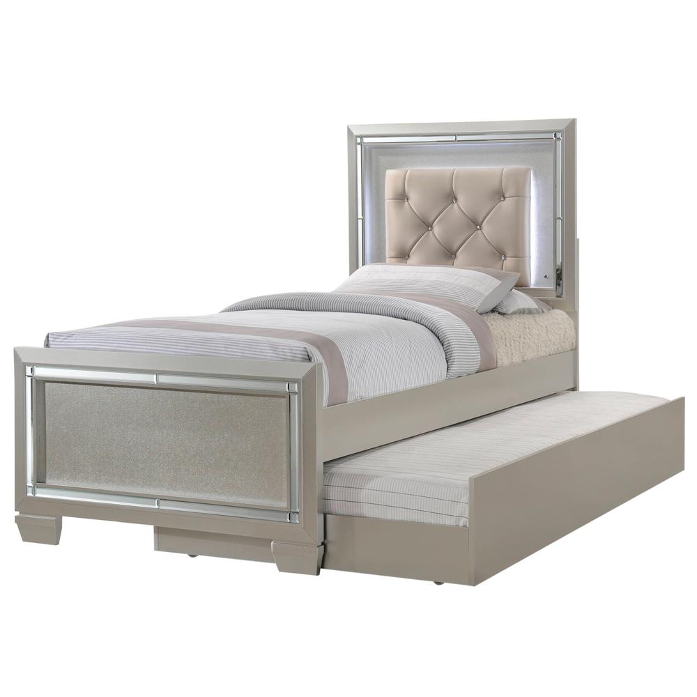 Glamour Youth Twin Platform Bed w/ Trundle. Picture 114