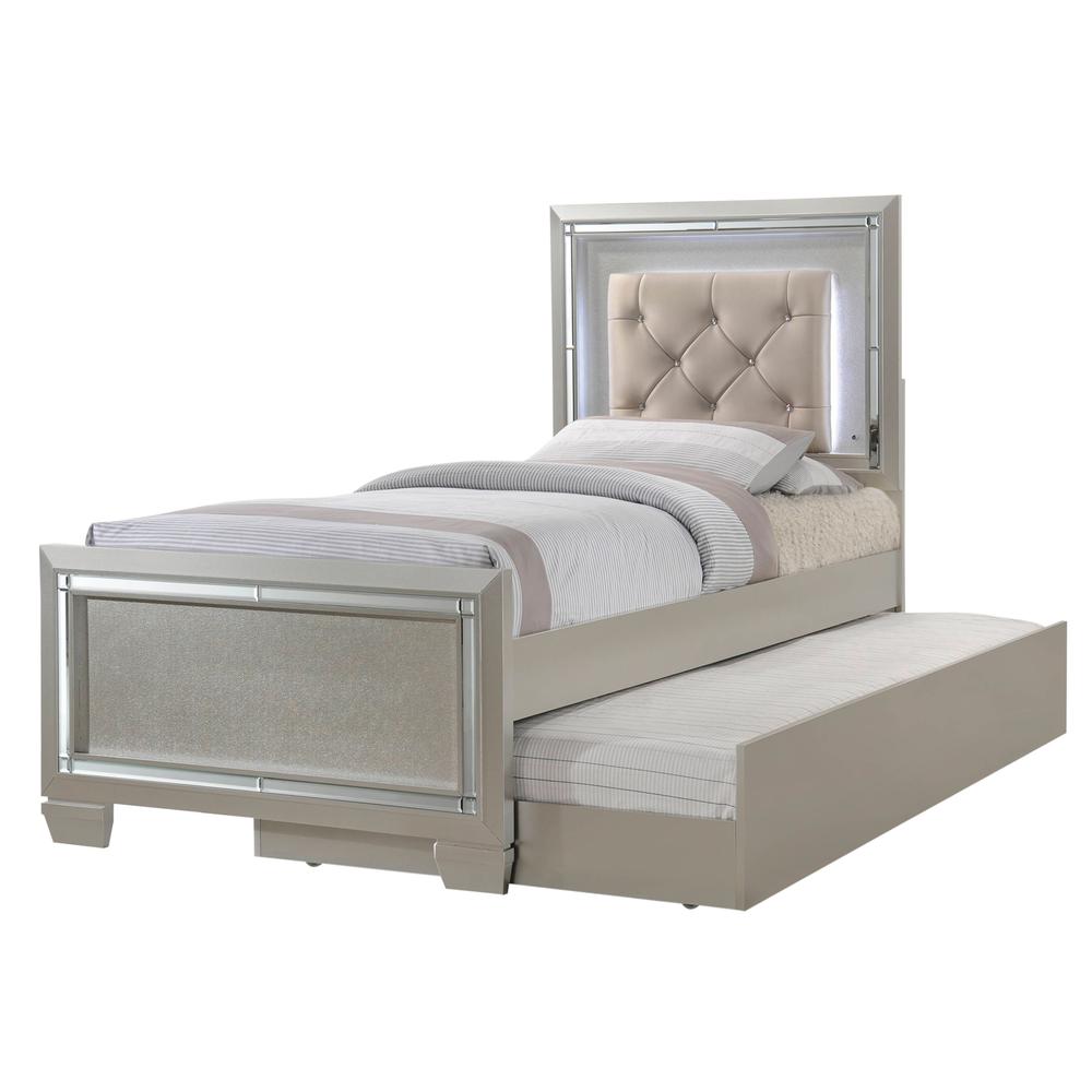 Glamour Youth Twin Platform Bed w/ Trundle. Picture 163