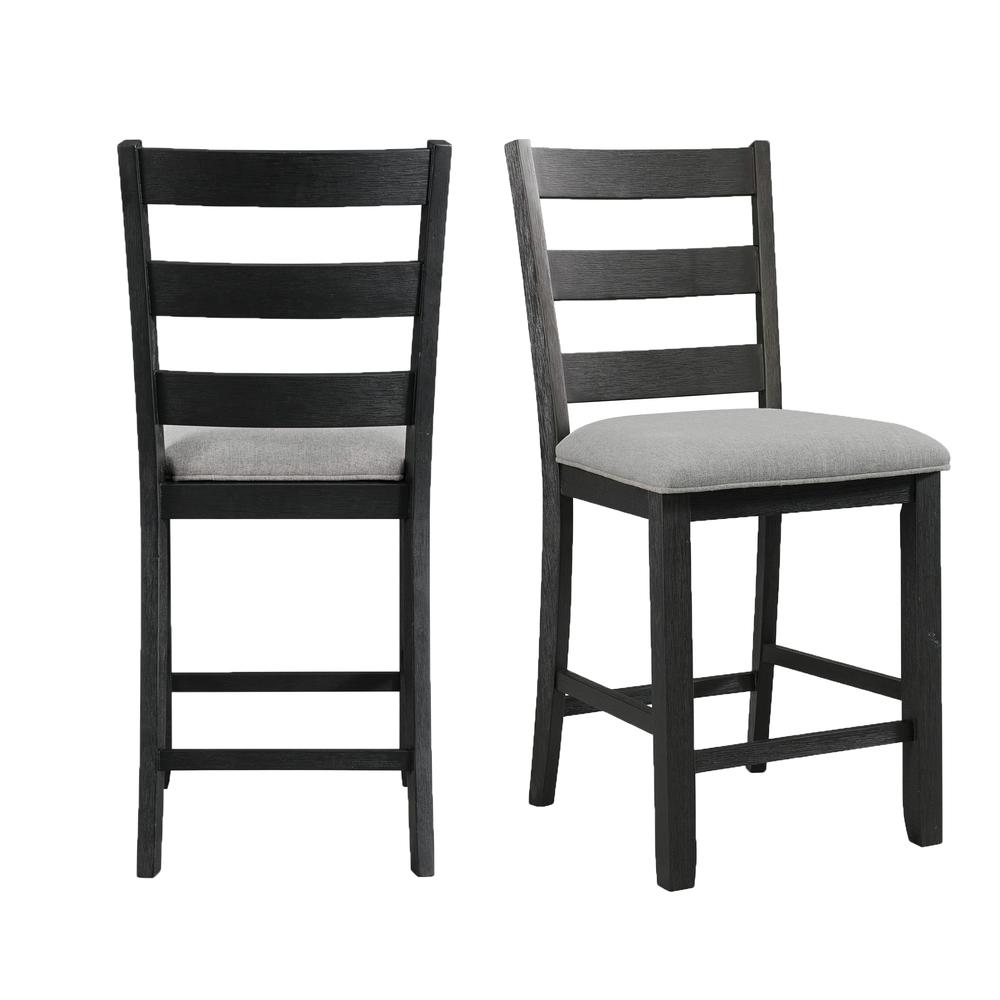 Picket House Furnishings Kona Counter Height Side Chair Set in Black. Picture 2