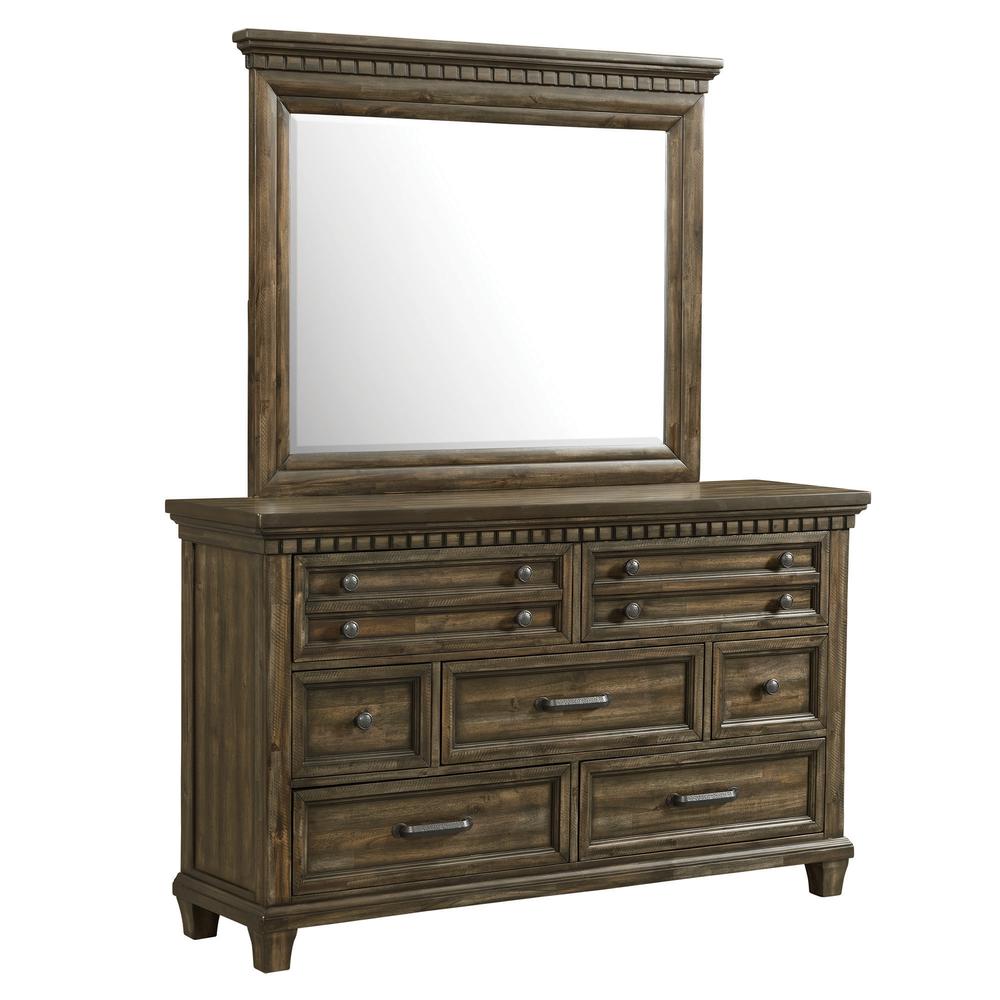 Johnny 7-Drawer Dresser with Mirror Set. Picture 1