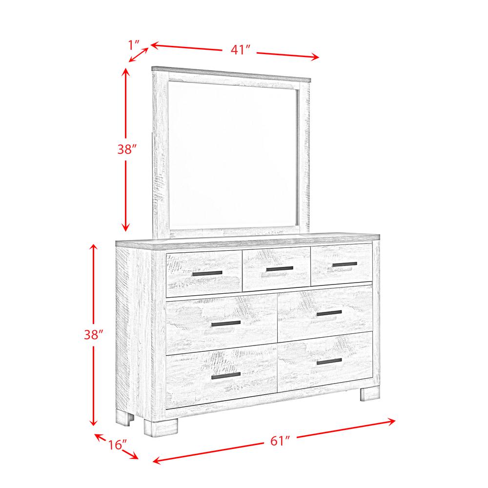 Picket House Furnishings Adam 6-Drawer Dresser with Mirror. Picture 4