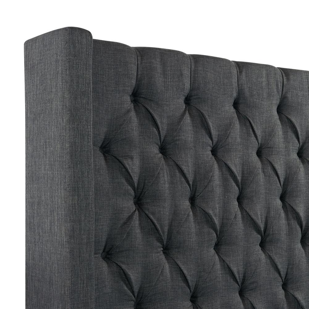Picket House Furnishings Arden Queen Tufted Upholstered Bed in Charcoal. Picture 6