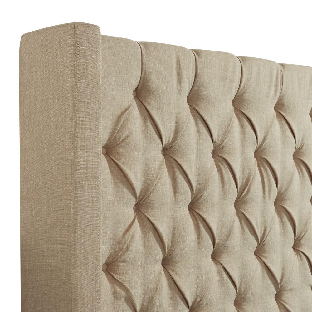 Picket House Furnishings Arden Queen Tufted Upholstered Bed in Natural. Picture 6