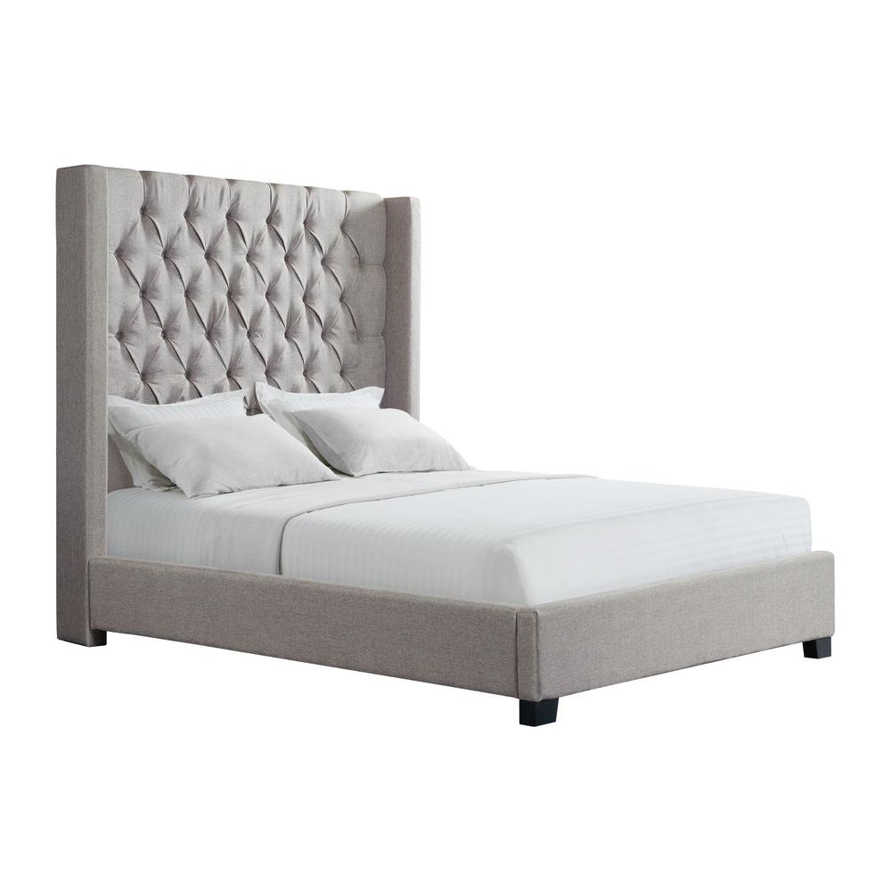 Picket House Furnishings Arden Queen Tufted Upholstered Bed in Grey. Picture 3