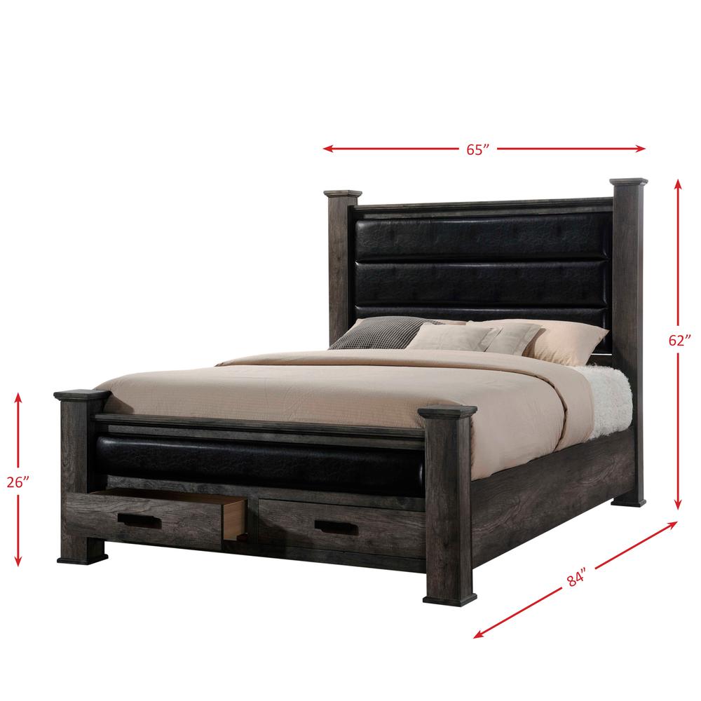 Grayson Queen Storage Poster  Bed. Picture 58