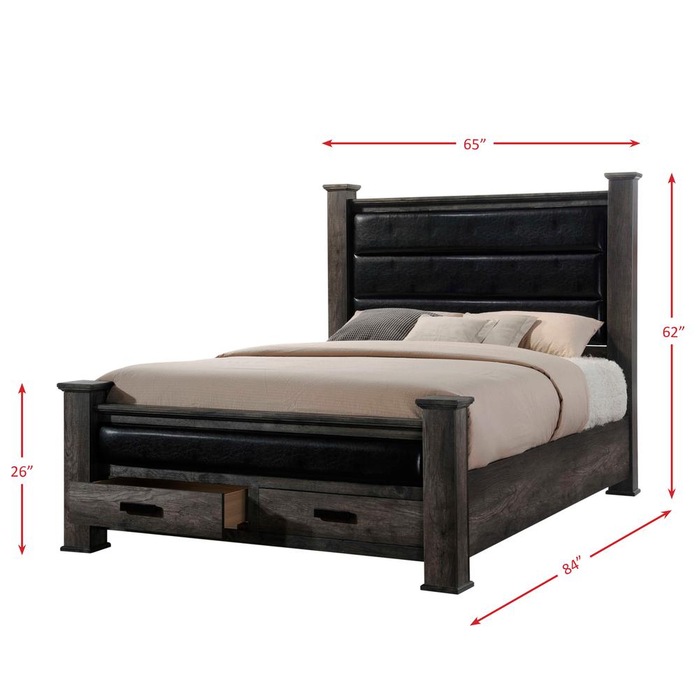 Grayson Queen Storage Poster  Bed. Picture 68