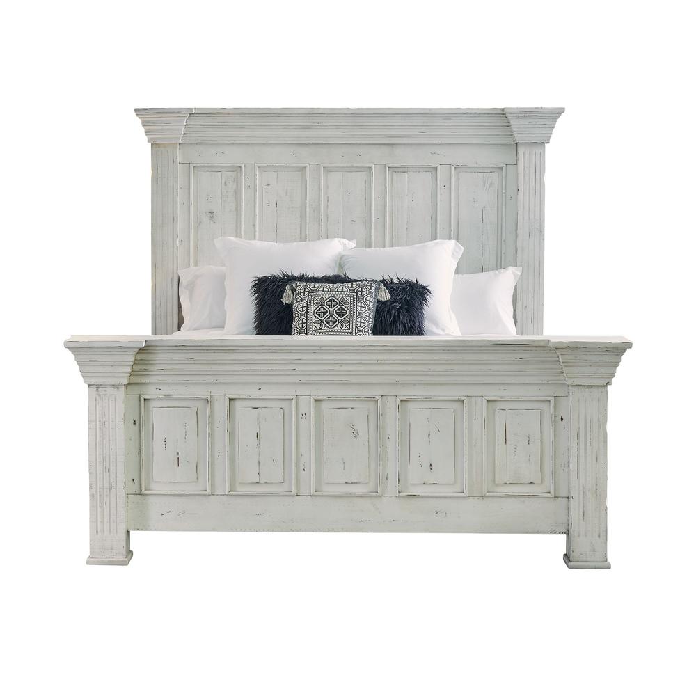 Picket House Furnishings Ruma White King Bed. Picture 1