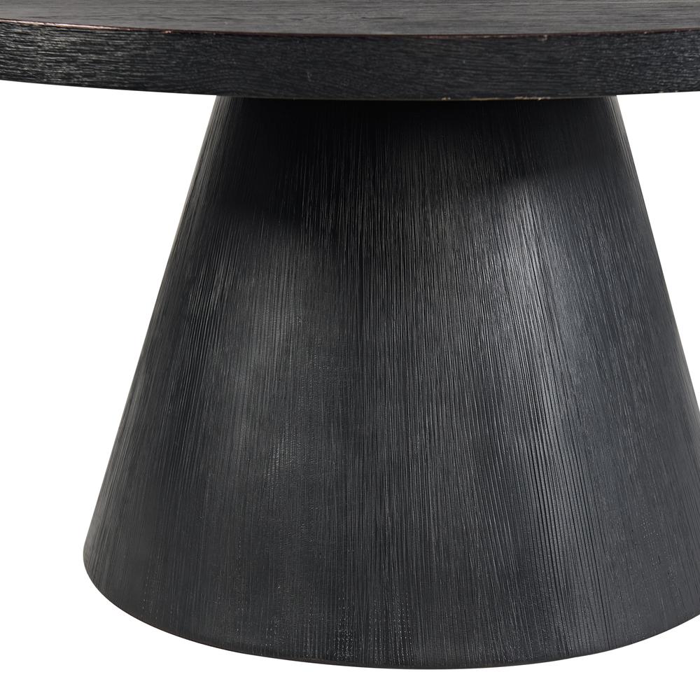Canal  Round Coffee Table in Black. Picture 4