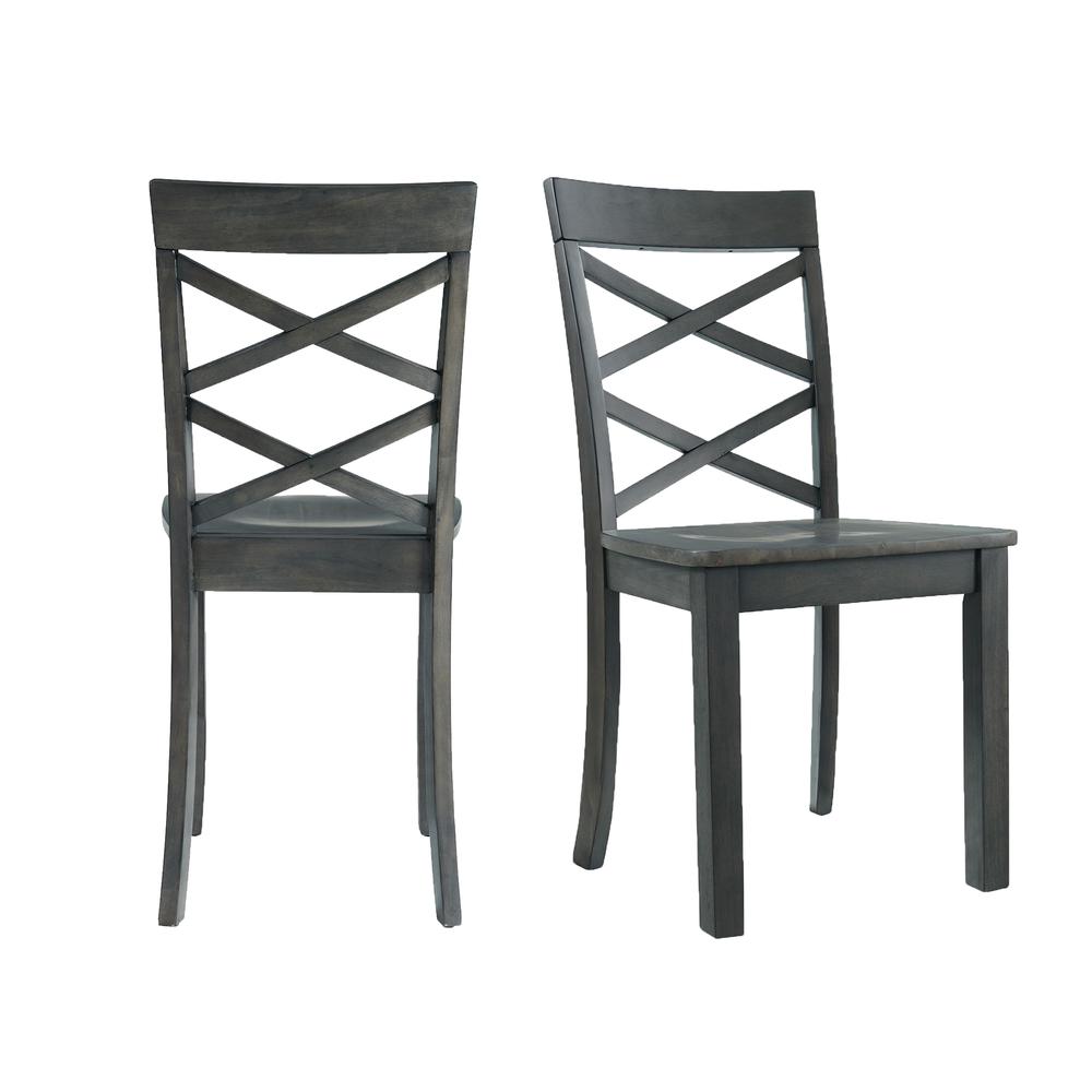 Picket House Furnishings Regan Standard Height Side Chair Set in Gray. Picture 3