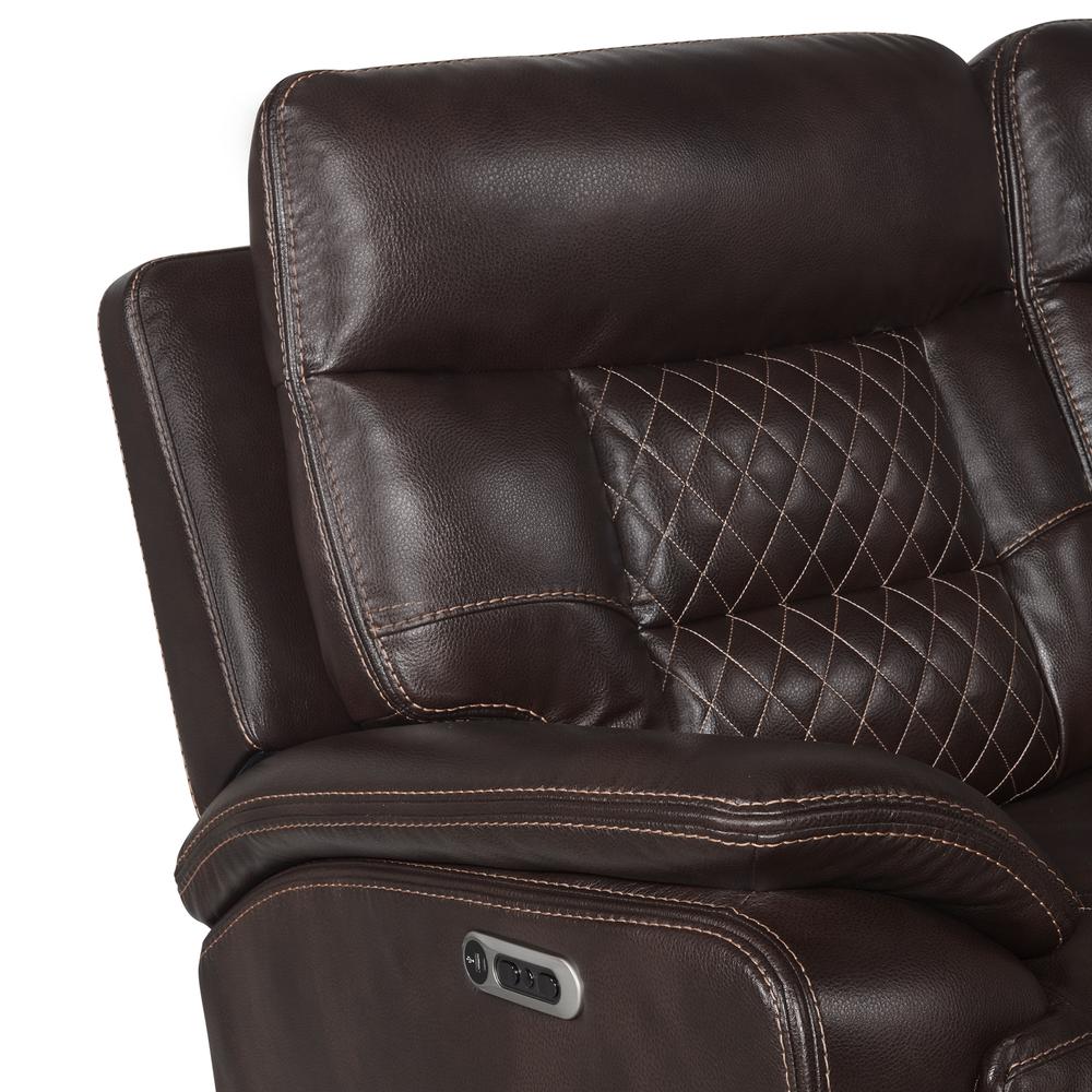 Campo Power Motion Sofa with Power Motion Head Recliner in Pebble Brown. Picture 7