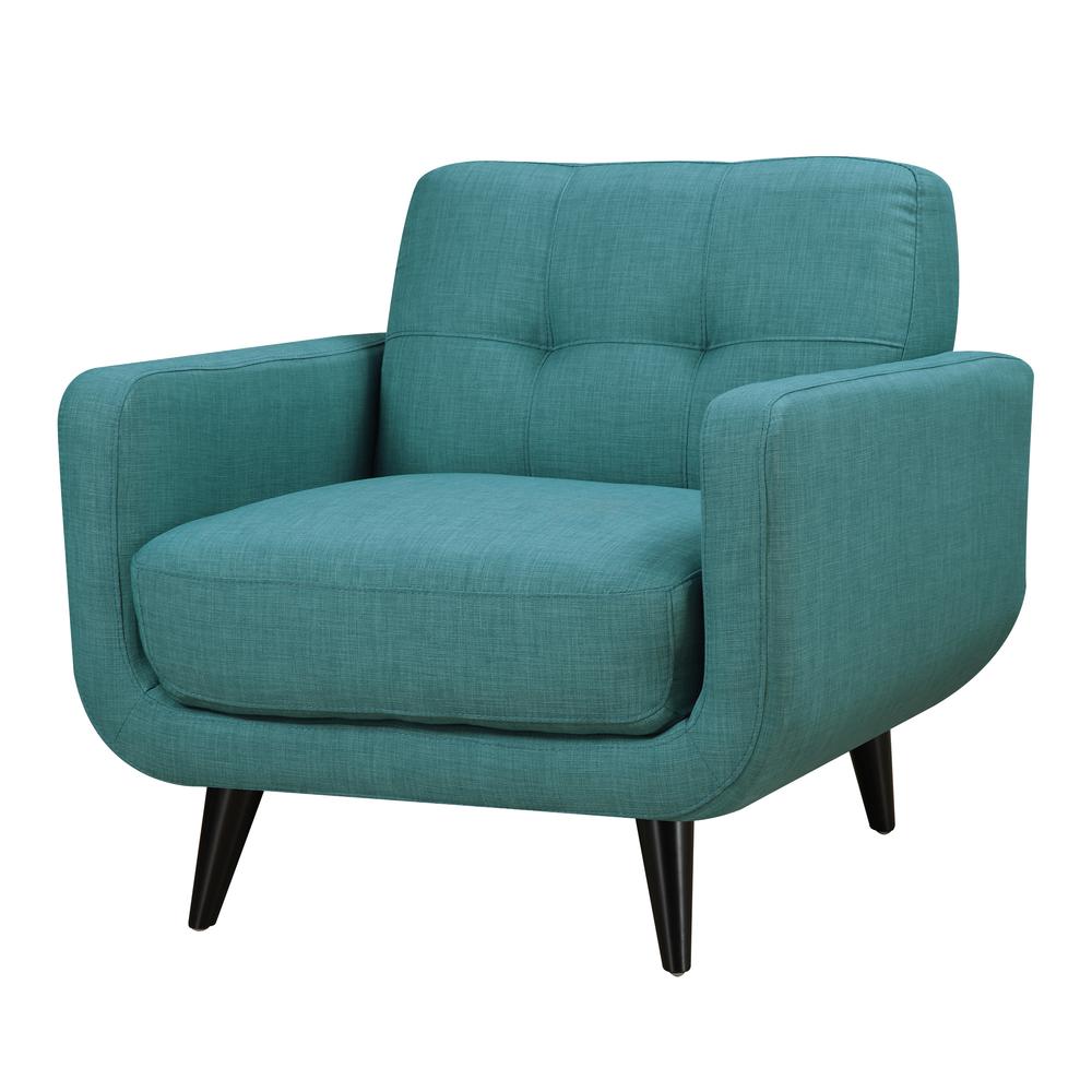 Hailey Sofa & Chair Set in Teal. Picture 24